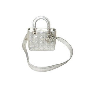 Christian Dior Lady Silver Handbag Original